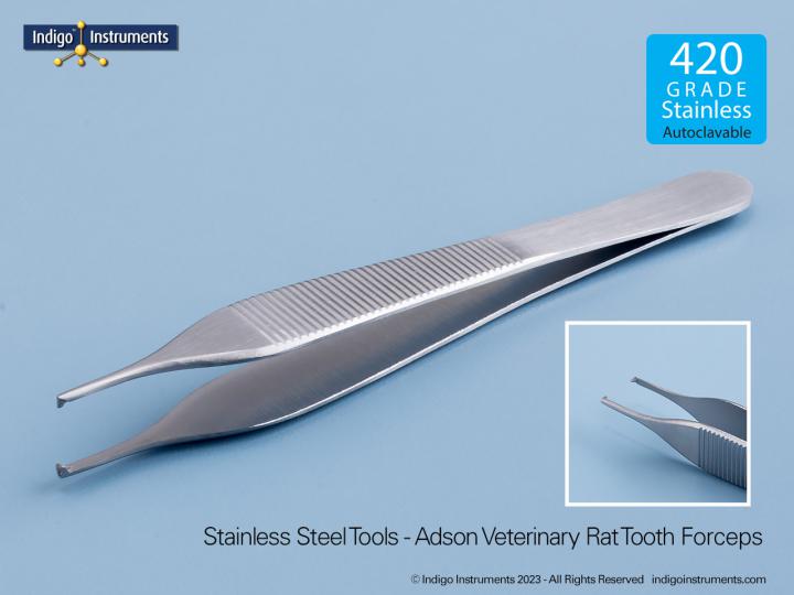 Forceps Tissue Adson 1x2 Teeth 115mm 4 5 Stainless