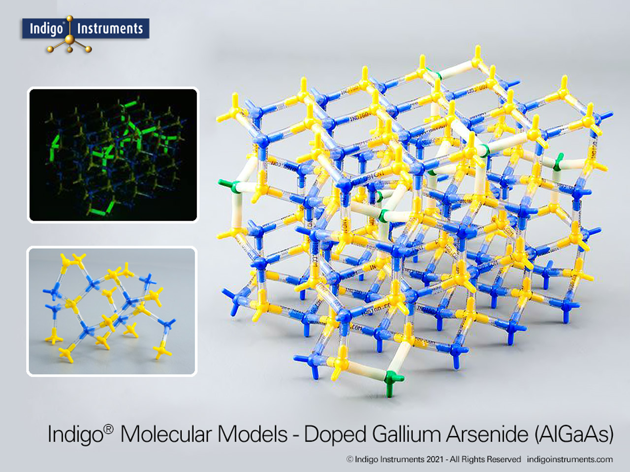 GaAs Semiconductor Crystal Structure Model