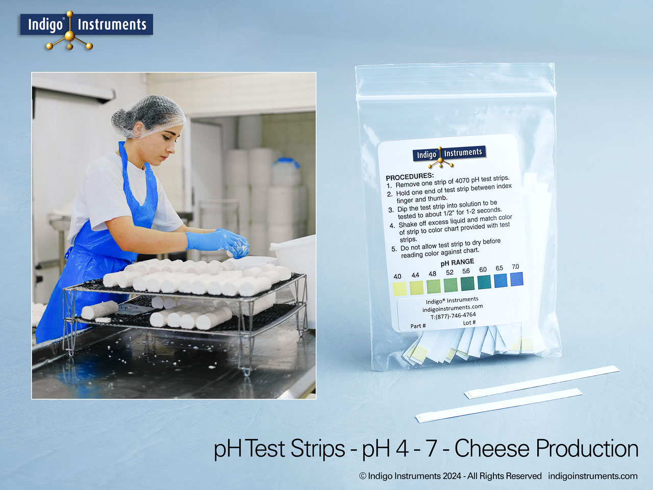 Cheese Production pH 4-7 Test Strips