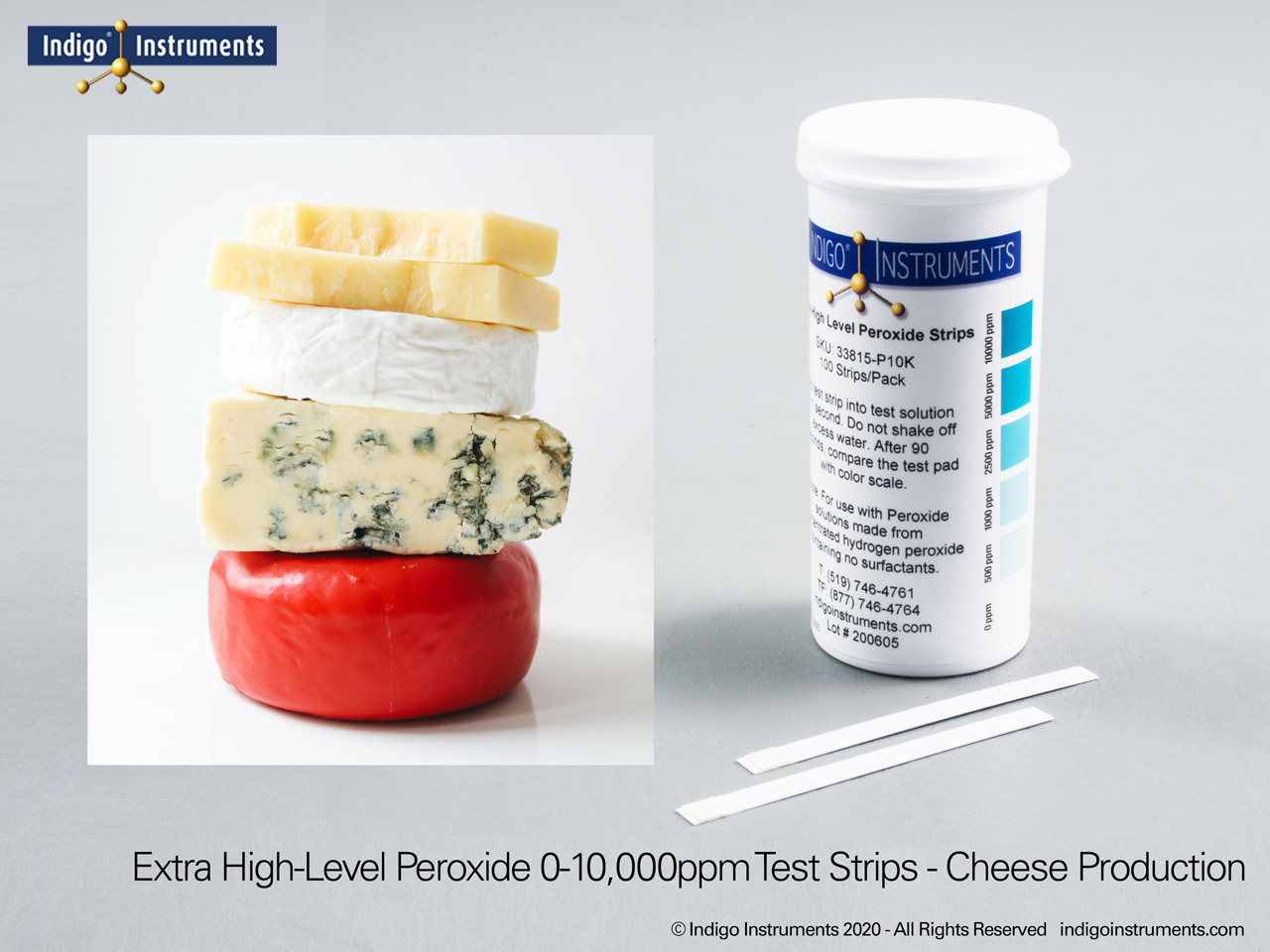 Cheese Making Disinfection H2O2 Test Strips