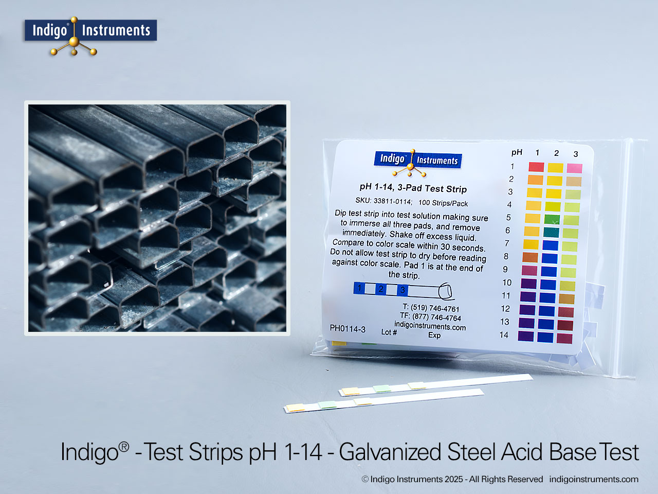 Zinc Oxide Corrosion Resistance Testing Strips