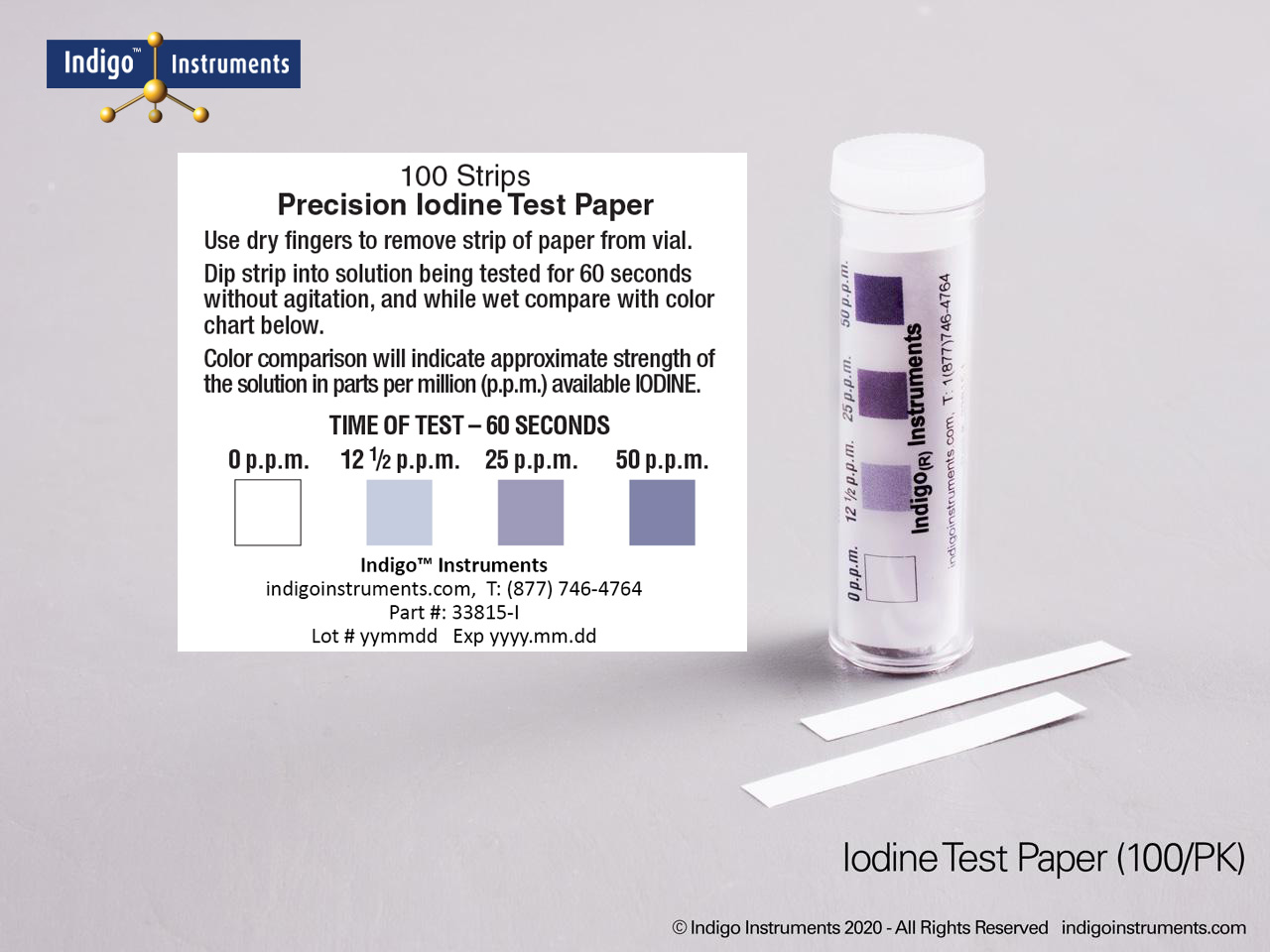 50ppm Iodine Test Papers