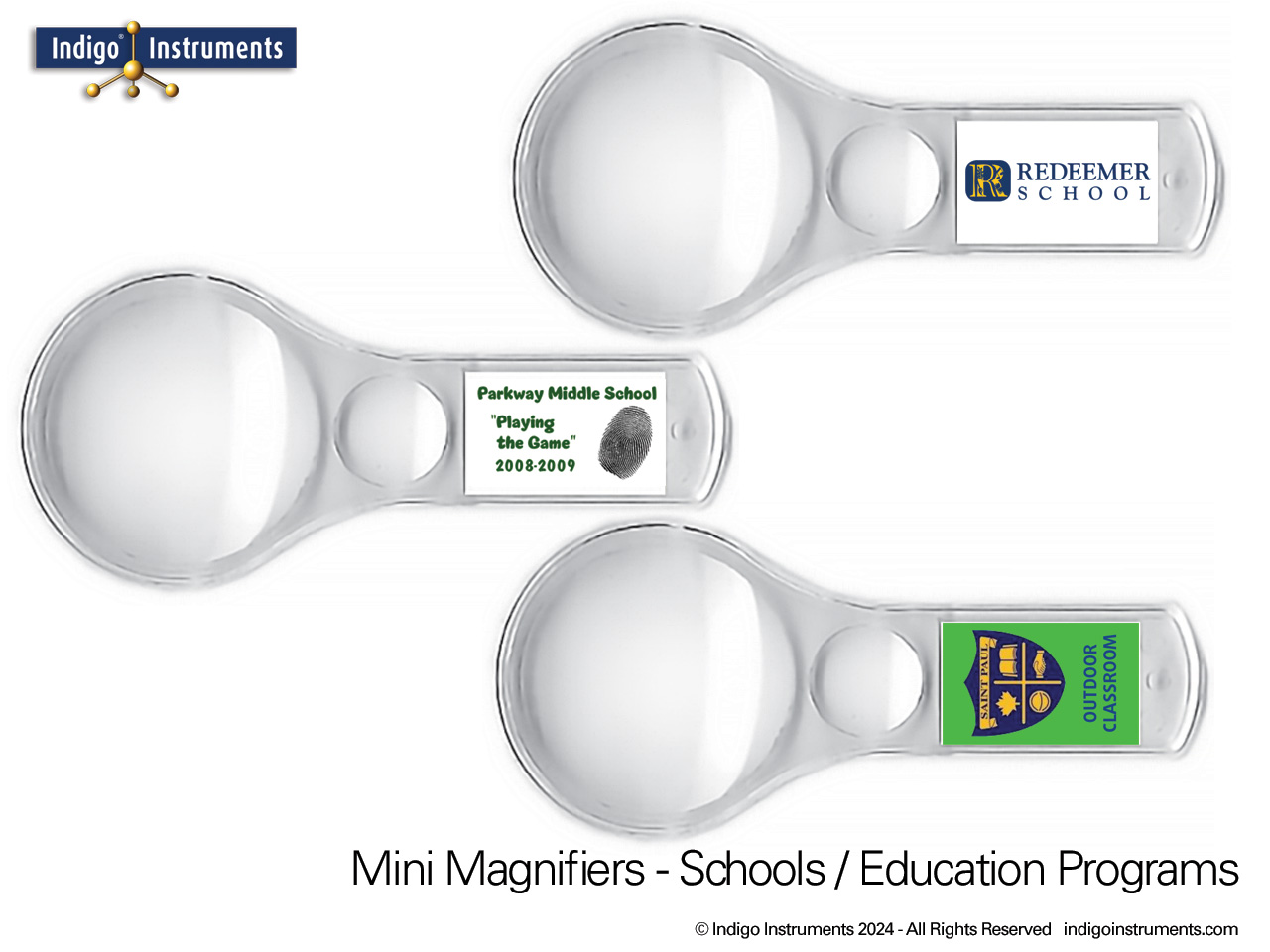 School Emblem Branded Magnifying Glass