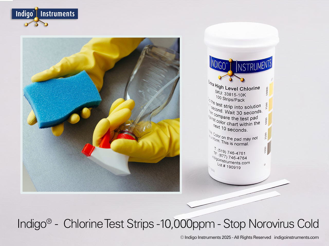 Norovirus Bug Sprayer Chlorine Testing Strips