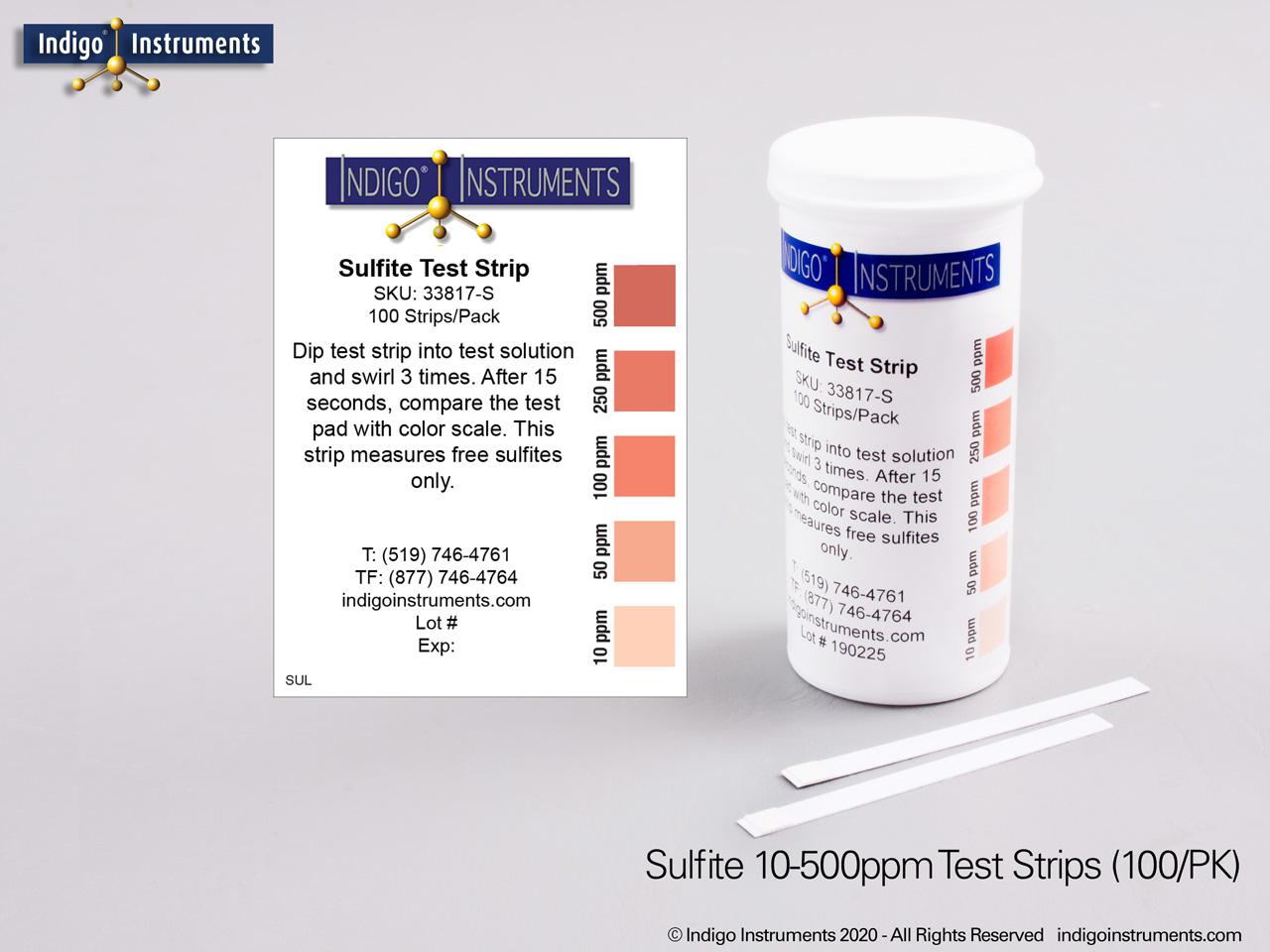 Sulfite Test Strips 100/Vial