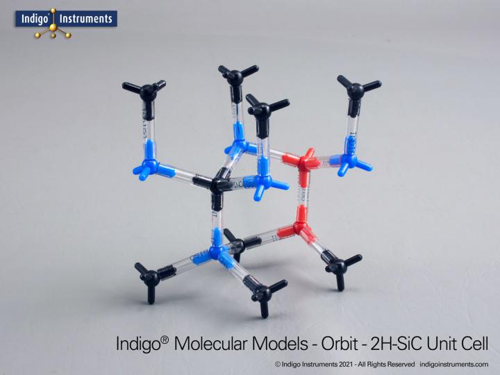 Silicon Carbide Molecular Model, 144 atoms/240 bonds, Indigo