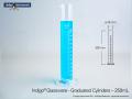 Graduated cylinder, 250ml, borosilicate, single scale, Hex