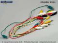 Alligator clips, 10 pair 500mm (20") 22 gauge Cu wire