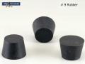 Rubber stopper, #9, ~H:25 x T:44x B:37mm, solid