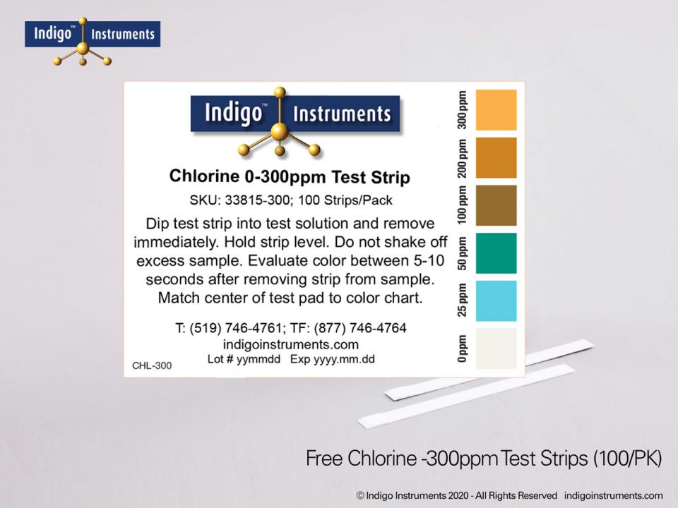 Chlorine Test Strip Color Chart