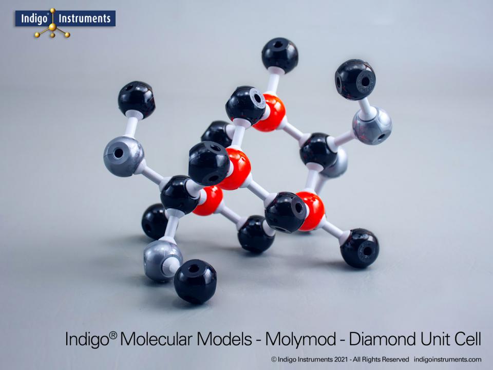 Diamond Structure Crystal Lattice Molecular Model Kit, Molymod Style